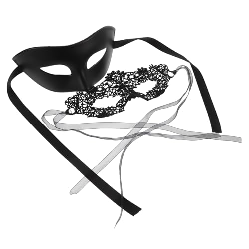VALICLUD halbe Gesichtsmaske für den Abschlussball Maskerade-Maske für Frauen Foto -Requisitenmaske Halloween-Party-Maske Frauen Spitze (100% Polyester) Schwarz von VALICLUD