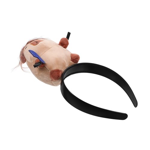 VALICLUD kreative Haarreifen Plüsch Capybara-Haarschmuck Capybara-Haarbänder Capybara-Stirnband süßes Capybara-Zeug Stirnbänder für Halloween Party-Haarreifen Stoff Coffee von VALICLUD