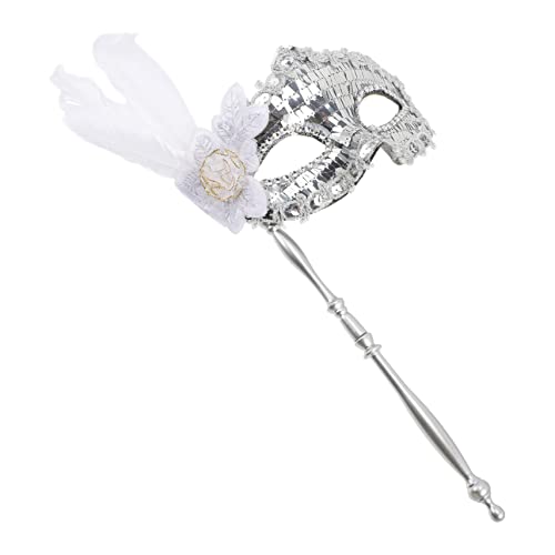 VALICLUD Masquerade Stick Halbmaske Für Halloween Und Kostümpartys Dekorativ Mit Und Einzigartigem Design Für von VALICLUD