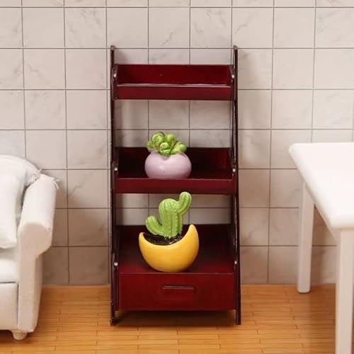 VALISS Puppenhaus Ornamente, Miniaturnahrung und Spiel 12-Punkt Drei Mini-Möbel for Puppenhaus DIY Blumenmuster for Wohnzimmer Schlafzimmer (Color : 5) von VALISS