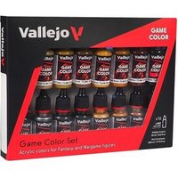 VALLEJO 72189 Farb-Set Effekte Leder und Metall, 16x18 ml von VALLEJO