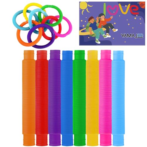 VAMAJOO 14Pcs Kinder Sensorik Röhren - Pop Tubes - Kids Tube - Pop Röhren Kinder(14pcs) von VAMAJOO