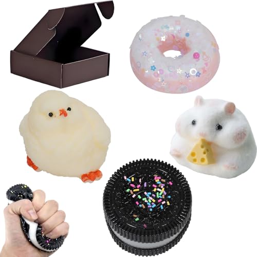 4 Stück Taba Squeeze, Kawaii Squeeze Pelz Squeeze Spielzeug, Stress Relief Squeeze für Partygeschenke, Fidget Spielzeug Geeignet für Erwachsene Kinder 4 Stück Taba Squeeze, Kawaii Squeeze Pelz Squeeze Spielzeug, Stress Relief Squeeze für Partygeschenke, Fidget Spielzeug Geeignet für Erwachsene Kinder von VANNYVANYA