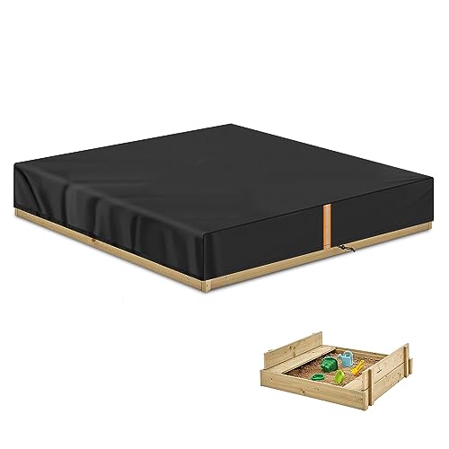 VANSHEIM Sandkastenplane Abdeckplane Regenschutz Sandkasten Abdeckung Abdeckplane für Sandkästen Kinderpool Sandkastenabdeckungen Wasserdicht Staubdicht Sandkastenschutzhülle 185x185x20cm von VANSHEIM