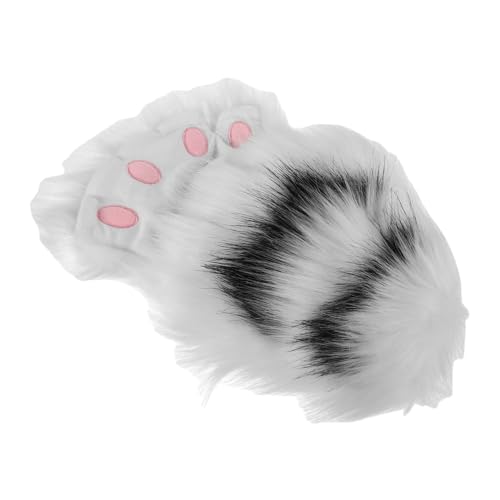 VANZACK 1 Paar Flauschige Katzenpfotenhandschuhe Für Cosplay -Partys Und Performances Süße Plüschkabinen Mit Flexiblen Fingern Für Katzenliebhaber von VANZACK