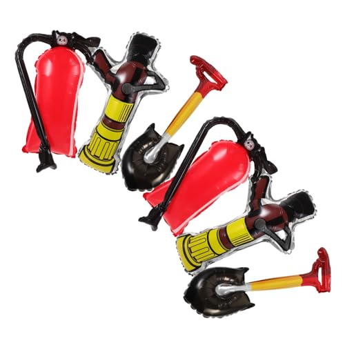 VANZACK 1 Satz Feuerwehr Party Ballons Feuerwehrlöscher Luftballons Aufblasbare Schaufel und Hydrant Dekoration für Feuerwehr Themenfeiern für Kindergeburtstage und Events von VANZACK