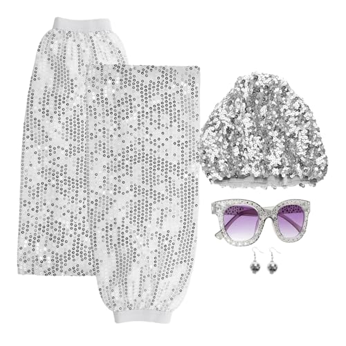 VANZACK 1 Satz Hip-Hop-Kleidung Disco-Kugel-Schmuck Discokugel-Schmuck für Damen Zubehör für Disco-Kostüme ausgefallene Accessoires glitzernde Disco-Ohrringe Stoff Silver VANZACK 1 Satz Hip-Hop-Kleidung Disco-Kugel-Schmuck Discokugel-Schmuck für Damen Zubehör für Disco-Kostüme ausgefallene Accessoires glitzernde Disco-Ohrringe Stoff Silver von VANZACK