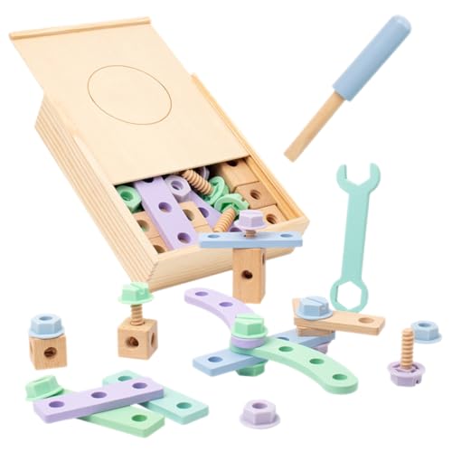 VANZACK 1 Satz Holzwerkzeugset für Kleinkinder Konstruktionsspielzeug zur Frühen von Kreativität und Feinmotorik Interaktive Werkzeuge für Schrauben und Muttern VANZACK 1 Satz Holzwerkzeugset für Kleinkinder Konstruktionsspielzeug zur Frühen von Kreativität und Feinmotorik Interaktive Werkzeuge für Schrauben und Muttern von VANZACK