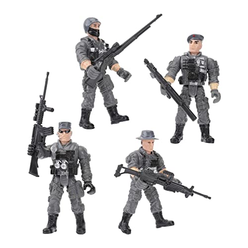 VANZACK 1 Satz Mini Kunststoff Soldaten Figuren Spielset mit Verstellbaren Actionfiguren für Zubehör für Kreative Spiele und Partys Fördert die Vorstellungskraft Lernen von VANZACK