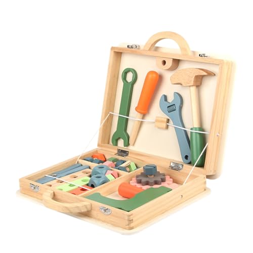 VANZACK 1 Satz Multifunktionales Werkzeugkasten Spielzeugset für Pädagogisches Holzspielzeug Kreativität Handwerklichen Fähigkeiten und Logischem Sicher und Gesundheitsfreundlich für VANZACK 1 Satz Multifunktionales Werkzeugkasten Spielzeugset für Pädagogisches Holzspielzeug Kreativität Handwerklichen Fähigkeiten und Logischem Sicher und Gesundheitsfreundlich für von VANZACK