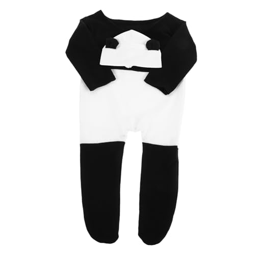 VANZACK 1 Satz Newborn Panda Kostüm Set Teiliges Outfit für Neugeborene mit Strampler Passender Mütze für Fotoshootings Babyankündigungen Weichem Atmungsaktivem Material VANZACK 1 Satz Newborn Panda Kostüm Set Teiliges Outfit für Neugeborene mit Strampler Passender Mütze für Fotoshootings Babyankündigungen Weichem Atmungsaktivem Material von VANZACK