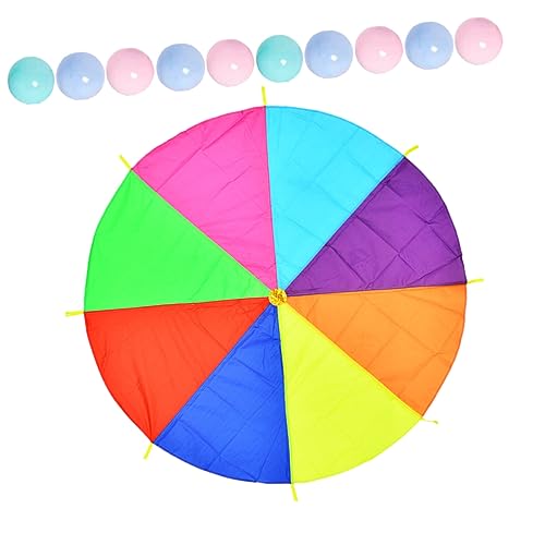 VANZACK 1 Satz Rainbow Fallschirm Regenbogen Parachute für Outdoor Spiele Gruppenspiele und Sensorisches Training für Erwachsene Zufällig Farbigen Bällen Zufällige Farbe Zufällige Farbe VANZACK 1 Satz Rainbow Fallschirm Regenbogen Parachute für Outdoor Spiele Gruppenspiele und Sensorisches Training für Erwachsene Zufällig Farbigen Bällen Zufällige Farbe Zufällige Farbe von VANZACK
