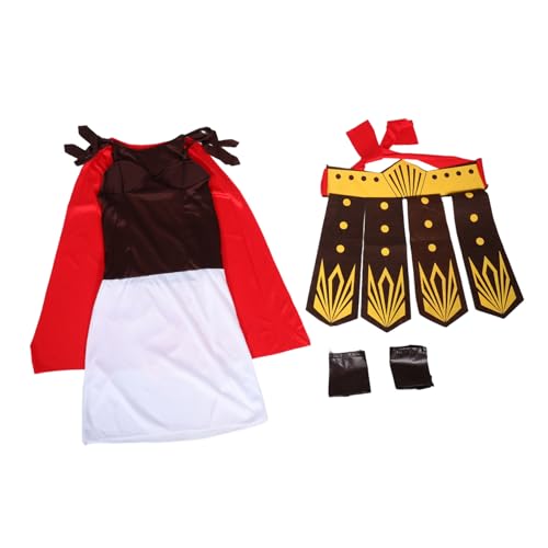 VANZACK 1 Satz Römisches Damenkostüm für Theateraufführungen Halloween Partys Atemmaterial Vollständiges Outfit Auffälliges Design für Authentische Darstellung der Römischen Krieger von VANZACK