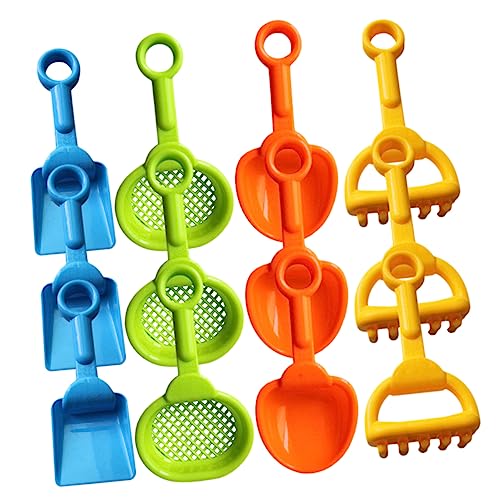 VANZACK 1 Satz Strandspielzeug Teiliges Sandspielzeug mit Schaufeln Rechen und Sieb für Strand und Garten Farblich Sortiert für Sand Lieben Zufällige Farbe Zufällige Farbe von VANZACK
