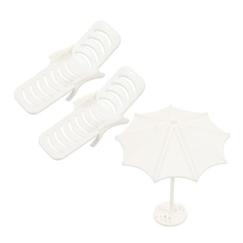 VANZACK 1 Satz Sun Regenschirm Beach Stuhl Set Set Mini-Strandkorb- Zubehör für Strandkörbe Mikro-Landschafts-Miniatur-Strandkorb Kleiner Regenschirm zur Dekoration Abs Weiß VANZACK 1 Satz Sun Regenschirm Beach Stuhl Set Set Mini-Strandkorb- Zubehör für Strandkörbe Mikro-Landschafts-Miniatur-Strandkorb Kleiner Regenschirm zur Dekoration Abs Weiß von VANZACK