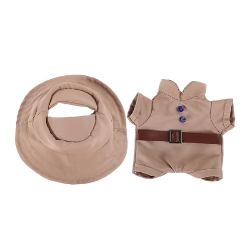 VANZACK 1 Satz Wiederverwendbarem Puppenanzug mit Zubehör Herz Macarons Stil Khakifarbenem Overall und Hut für Puppenliebhaber VANZACK 1 Satz Wiederverwendbarem Puppenanzug mit Zubehör Herz Macarons Stil Khakifarbenem Overall und Hut für Puppenliebhaber von VANZACK