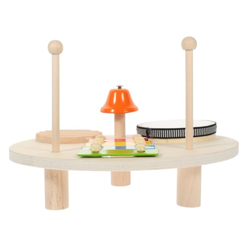 VANZACK 1 Satz Xylophon für Kleinkinder Holzspielzeug mit Trommel und Glocke für Kreative Entwicklung und Musikalisches Fördert Sensibilitätsfähigkeiten und Kreativität von VANZACK