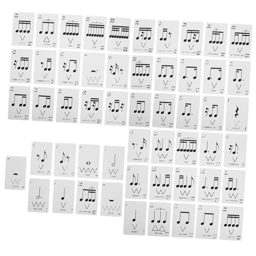 VANZACK 1 Schachtel Rhythmus Pokerkarten Set für Musiktheorie Lernen Doppelfunktionale Noten und Rhythmuskarten aus Papier Tragbar für Anfänger Musikschüler Lehrer und Musikenthusiasten von VANZACK