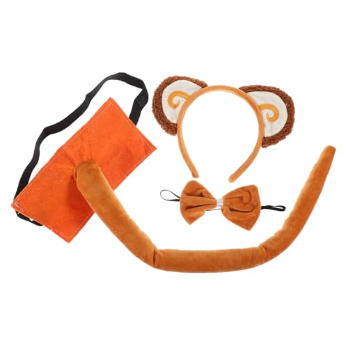 VANZACK 1 Set Affen-kostüm-set, Affen-fliege, Ohren, Stirnband, Affen-thema, Kostümzubehör VANZACK 1 Set Affen-kostüm-set, Affen-fliege, Ohren, Stirnband, Affen-thema, Kostümzubehör von VANZACK