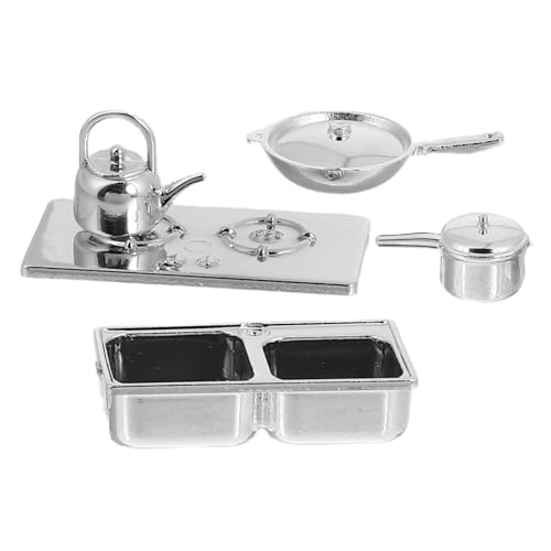 VANZACK 1 Set Küchengeschirr Modell Requisiten Puppenhaus Sandtisch Zubehör Mini Szenen Zubehör Esstisch Mittelstück Küchentheken Tischdekoration Abs Silber VANZACK 1 Set Küchengeschirr Modell Requisiten Puppenhaus Sandtisch Zubehör Mini Szenen Zubehör Esstisch Mittelstück Küchentheken Tischdekoration Abs Silber von VANZACK