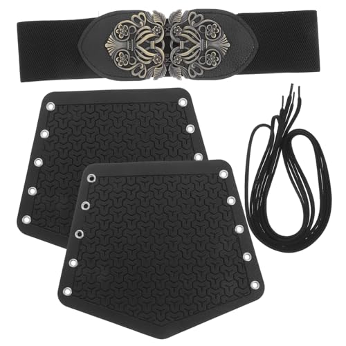 VANZACK 1 Set Mittelalterlicher Gürtel Und Armschutz Aus Kunstleder Renaissance Kostümzubehör Für Halloween Cosplay Party Und Bühnenauftritt von VANZACK