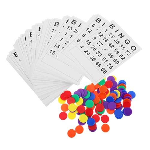VANZACK 1 Set Paper Bingo Game Cards Colored Round Chips Brettspiel -Chips Bingo -zähler Chips Für Intellektuelle Entwicklung Ersatzparty Gefälligkeiten VANZACK 1 Set Paper Bingo Game Cards Colored Round Chips Brettspiel -Chips Bingo -zähler Chips Für Intellektuelle Entwicklung Ersatzparty Gefälligkeiten von VANZACK