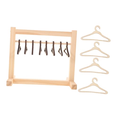 VANZACK 1 Set Puppenhaus Kleiderständer Miniatur Kleiderständer Aus Holz Für Puppen Mit Winzigen Kleiderbügeln Zum Präsentieren Eines Puppenkleiderschranks Für Puppenhäuser VANZACK 1 Set Puppenhaus Kleiderständer Miniatur Kleiderständer Aus Holz Für Puppen Mit Winzigen Kleiderbügeln Zum Präsentieren Eines Puppenkleiderschranks Für Puppenhäuser von VANZACK