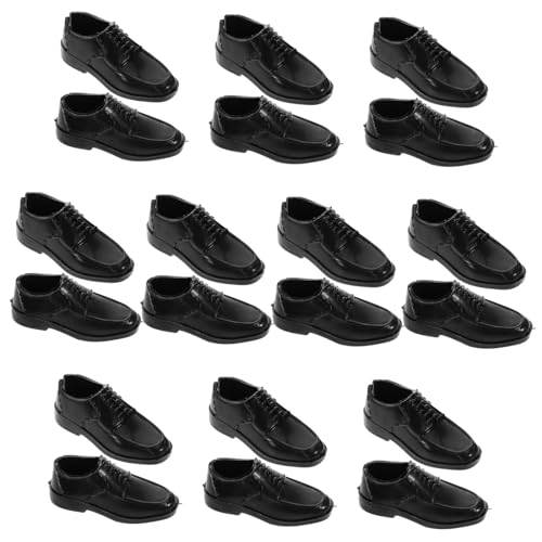 VANZACK 10 Paare Miniaturschuhe für Puppen Puppenschuhe im Maßstab für Große Puppen Kunststoff Zubehör für Puppenhaus Ergänzung für Sammlungen und Verkleidung von VANZACK