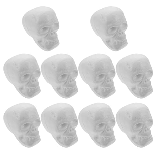 VANZACK 10 Stück 9 cm Schaumstoff-Schädelanhänger, weiße Graffiti-Embryonen, Geisterkopf-Ornamente für DIY-Bastelarbeiten, Halloween VANZACK 10 Stück 9 cm Schaumstoff-Schädelanhänger, weiße Graffiti-Embryonen, Geisterkopf-Ornamente für DIY-Bastelarbeiten, Halloween von VANZACK