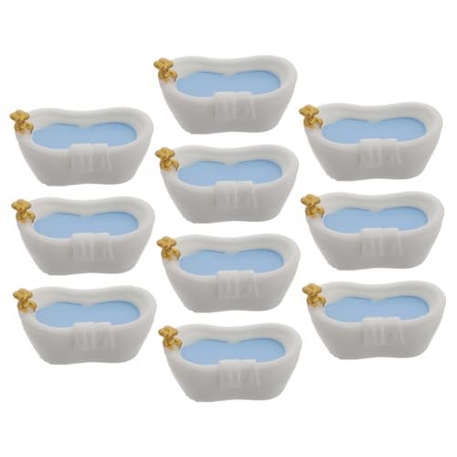 VANZACK 10 Stück Babyhausbadewanne Badewanne Für Puppen Miniaturen Zum Basteln Puppenhaus-badewanne Puppenhaus-Badezimmer-Requisiten Badewanne Für Babypuppen Mini-Badezimmer Plastik Weiß VANZACK 10 Stück Babyhausbadewanne Badewanne Für Puppen Miniaturen Zum Basteln Puppenhaus-badewanne Puppenhaus-Badezimmer-Requisiten Badewanne Für Babypuppen Mini-Badezimmer Plastik Weiß von VANZACK