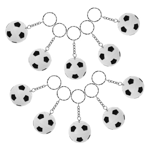 VANZACK 10 Stück Fußball Schlüsselanhänger Teiliges Mini Fußball Anhänger für Autos Taschen und Rucksäcke Kreative für Kindergeburtstagsfeiern von VANZACK