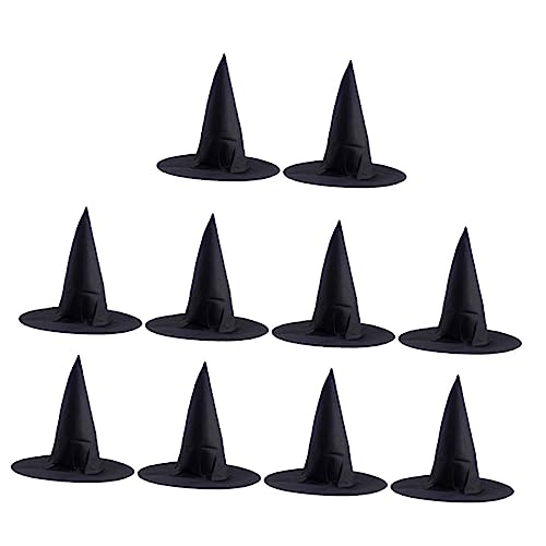 VANZACK 10 Stück Halloween Hexenhüte Lustige und Dekorative Kostümaccessoires für Partys Cosplay und Bühnenaufführungen S Atmungsaktiv und Leicht für Schaurige von VANZACK