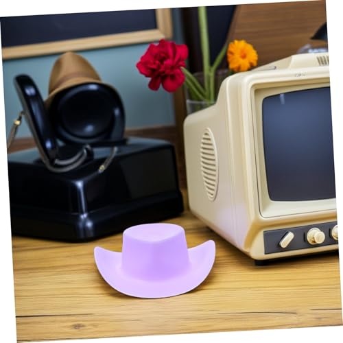 VANZACK 10 Stück Mini Cowboyhüte aus Stabilem Kleine Western Hüte als Puppenhaus Dekoration und Partyaccessoire Leichte Mini Hüte für DIY Basteln und Festliche Anlässe von VANZACK