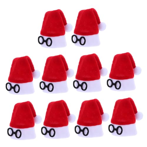 VANZACK 10 Stück Mini-Weihnachtsmütze Weihnachtslutschermütze zum Basteln Mini -Süßigkeitenhüte Weihnachtsbesteckhalter Weihnachtsmann-Lutscherhüte Weihnachtsbestecktasche Flanell rot VANZACK 10 Stück Mini-Weihnachtsmütze Weihnachtslutschermütze zum Basteln Mini -Süßigkeitenhüte Weihnachtsbesteckhalter Weihnachtsmann-Lutscherhüte Weihnachtsbestecktasche Flanell rot von VANZACK