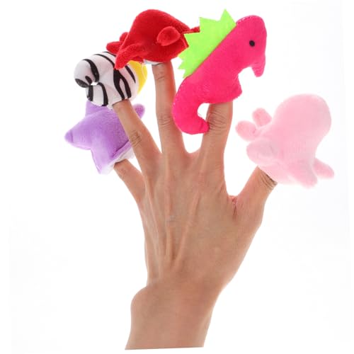 VANZACK 10 Stück Plüschfingerpuppe Tierhandpuppen Handpuppe Große Fingerpuppen Tierpuppenspielzeug Für Tierfinger Geschichtenerzählende Fingerpuppen Fingertierpuppen Pp Baumwolle von VANZACK