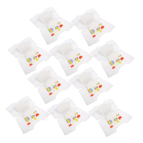 VANZACK 10 Stück Puppe Windeln Mini Wiederverwendbare Puppenzubehör Realistische Kleine Stoffwindeln für Vielfältiges Rollenspiel und Kindliche Fantasie von VANZACK