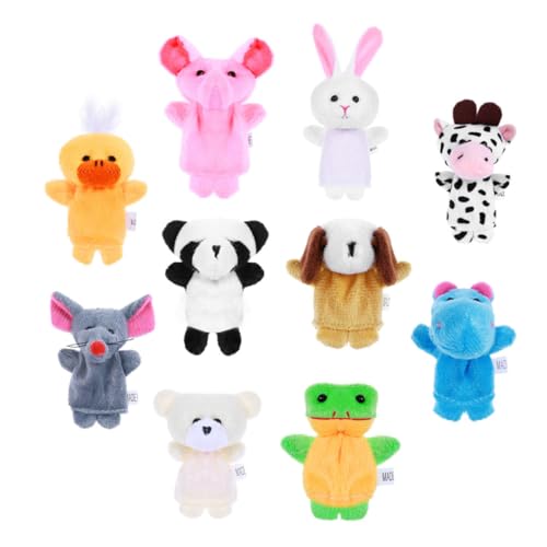 VANZACK 10 Stück Teiliges Bunte Plüsch Fingerpuppen mit Tiermotiven Weiche Handspielzeuge für Interaktive Erzählspiele Geburtstags und Lernspielzeug für Junge Mädchen und Kleinkinder VANZACK 10 Stück Teiliges Bunte Plüsch Fingerpuppen mit Tiermotiven Weiche Handspielzeuge für Interaktive Erzählspiele Geburtstags und Lernspielzeug für Junge Mädchen und Kleinkinder von VANZACK