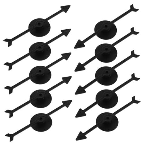 VANZACK 10 Stück Teiliges Drehbare Spielzeiger Pfeile aus Kunststoff Schwarz für Brettspiele DIY Gesellschaftsspiele Klassenzimmer Teamwork und Kreativität Fördern von VANZACK