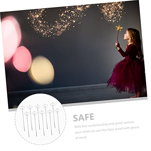 VANZACK 10 Stück Teiliges Glitzernde Party Fairy Sticks mit Stern Kunststoff Zauberstäbe für Mädchen Kostüm Accessoires Lange Flash Fairy Wands für Cosplay und Rollenspiele von VANZACK