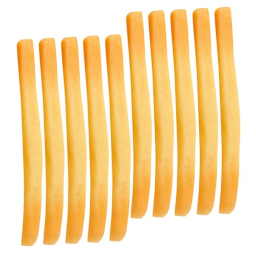 VANZACK 10 Stück Teiliges Künstliche Pommes Frites Modell Realistische Simulation Dekoratives Küchen und Partyaccessoire Lebensechte Französische Fritten Nachbildung für Foto Requisiten von VANZACK