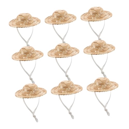 VANZACK 10 Stück Teiliges Mini Strohhüte Handgefertigt mit Kinnband Langlebig und Formstabil für DIY Puppendeko Puppenhaus und Kreative Bastelprojekte VANZACK 10 Stück Teiliges Mini Strohhüte Handgefertigt mit Kinnband Langlebig und Formstabil für DIY Puppendeko Puppenhaus und Kreative Bastelprojekte von VANZACK