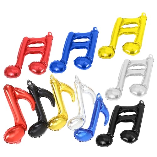 VANZACK 10 Stück Teiliges Musiknoten Folienballons aus Aluminium Glänzend Metallisch Wiederverwendbar Einfache Befüllung mit Luft oder Helium für Geburtstags und Musikthemen VANZACK 10 Stück Teiliges Musiknoten Folienballons aus Aluminium Glänzend Metallisch Wiederverwendbar Einfache Befüllung mit Luft oder Helium für Geburtstags und Musikthemen von VANZACK