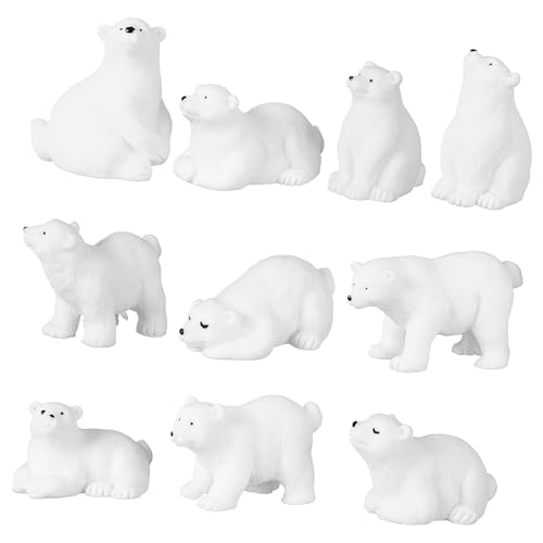 VANZACK 10 Stück Teiliges Polar Bear Figuren Realistische Arktische Tierfiguren für Winterdekoration und Lernspielzeug für Vorschulkinder für und Kreative Gestaltung VANZACK 10 Stück Teiliges Polar Bear Figuren Realistische Arktische Tierfiguren für Winterdekoration und Lernspielzeug für Vorschulkinder für und Kreative Gestaltung von VANZACK