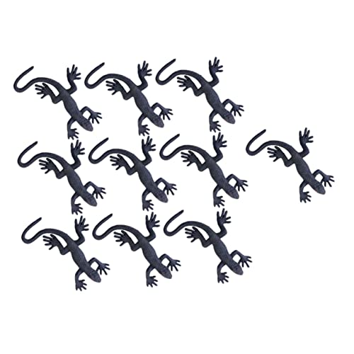 VANZACK 10 Stück Teiliges Realistische Halloween Gecko Spielzeuge aus Hochwertigem Kunststoff Scherzartikel für Aprilscherze Dekorationen für Kostümpartys und Karneval von VANZACK