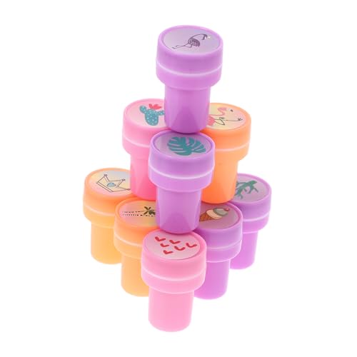 VANZACK 10 Stück Teiliges Stempelset mit Sommermotiven Selbstfärbende Stempel für Partygeschenke Klassenbelohnungen und Bastelaktivitäten für Kindergeburtstage und Scrapbooking VANZACK 10 Stück Teiliges Stempelset mit Sommermotiven Selbstfärbende Stempel für Partygeschenke Klassenbelohnungen und Bastelaktivitäten für Kindergeburtstage und Scrapbooking von VANZACK