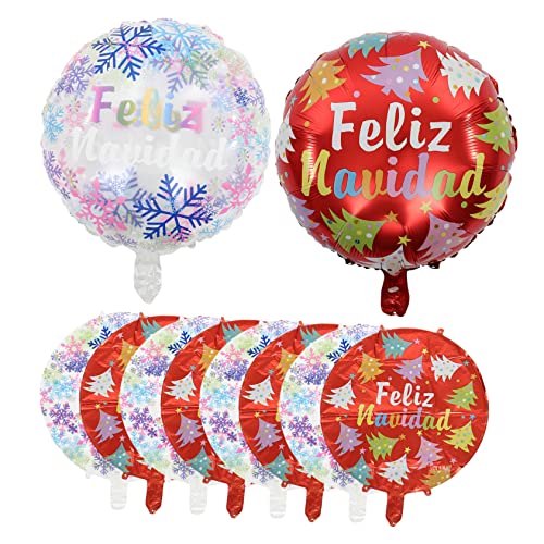 VANZACK 10 Stück Teiliges Weihnachtsballons aus Glänzendem Aluminiumfolie Rote Weihnachtsbaum und Transparente Schneeflockenmotive Langlebig und Farbintensiv für Weihnachtsfeier Partydeko VANZACK 10 Stück Teiliges Weihnachtsballons aus Glänzendem Aluminiumfolie Rote Weihnachtsbaum und Transparente Schneeflockenmotive Langlebig und Farbintensiv für Weihnachtsfeier Partydeko von VANZACK