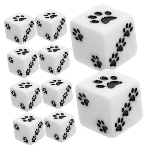 VANZACK 10 Stück Würfel mit Lustigem Bärentatzen Harzspielwürfel mit Glatter Oberfläche Kompakte Spielwürfel für Brettspiele Party und Pädagogisches Würfelspiel VANZACK 10 Stück Würfel mit Lustigem Bärentatzen Harzspielwürfel mit Glatter Oberfläche Kompakte Spielwürfel für Brettspiele Party und Pädagogisches Würfelspiel von VANZACK
