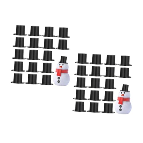 VANZACK 100 Stck. Teiliges Mini Top Hats Schwarz für Schneemann Dekoration Filigrane Mini Hüte für DIY Weihnachts und Geburtstagsfeiern Leichte Niedliche Puppenhüte für Bastelprojekte VANZACK 100 Stck. Teiliges Mini Top Hats Schwarz für Schneemann Dekoration Filigrane Mini Hüte für DIY Weihnachts und Geburtstagsfeiern Leichte Niedliche Puppenhüte für Bastelprojekte von VANZACK