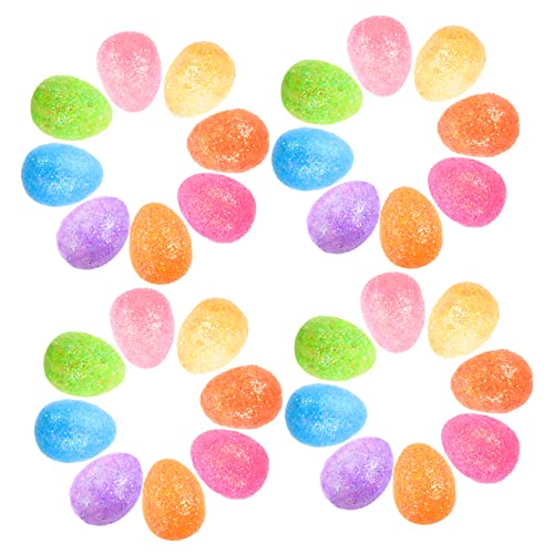 VANZACK 100 Stück Teiliges Bunte Schaum Eier Glitzernde Ostereier Deko für Osterkorbfüllung Wiederverwendbar Realistische Vogel Eier für Basteln Party und Frühling VANZACK 100 Stück Teiliges Bunte Schaum Eier Glitzernde Ostereier Deko für Osterkorbfüllung Wiederverwendbar Realistische Vogel Eier für Basteln Party und Frühling von VANZACK