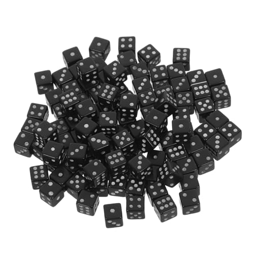 VANZACK 100 Stück Teiliges Kleine Schwarze Würfel aus Robustem Kunststoff für Brettspiele Partys und Matheunterricht Ultraschmales Design für Vielseitigen Spielspaß Unterwegs von VANZACK